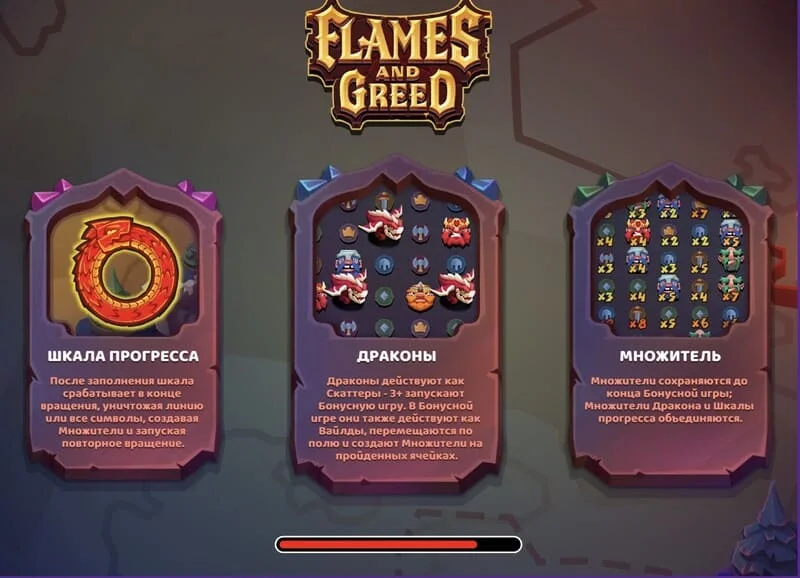 Flames and Greed - schermata di caricamento